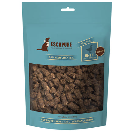 Escapure Hupferl Softies Duck - soft meat treats made from duck for dogs.