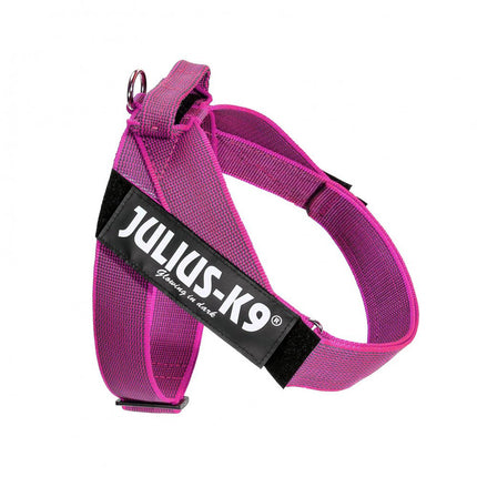 Julius - K9 IDC Color&Gray Belt Harness Pink - belt harness, dog harness, fuchsia