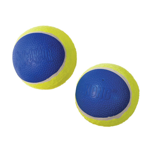 KONG Ultra SqueakAir Ball L (8cm) 2pcs - reinforced tennis ball for dogs, fetch toy with squeaker