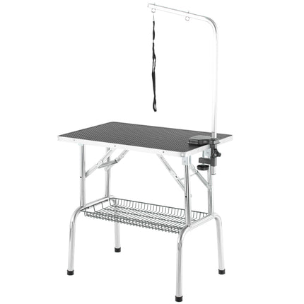 Blovi Grooming Table with Arm and Accessory Basket, Height 78cm