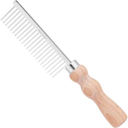 Large HPP UK Comb with Wooden Handle