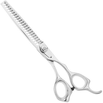 Geib Kiss Silver Pink Chunker 7.5 - single-sided straight thinning shears, 21 teeth