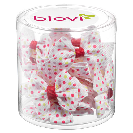 Blovi Bows Polka 25 pcs - polka dot bows for dogs, on elastic bands