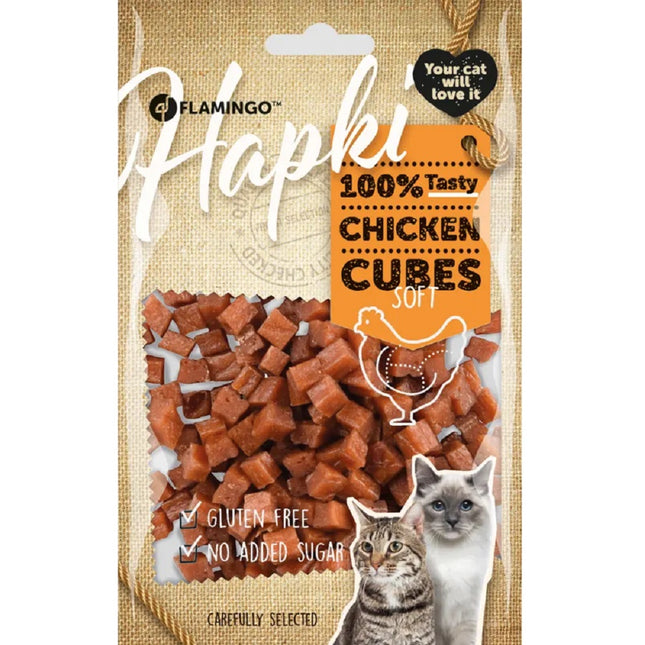 Flamingo Hapki Chicken Cubes Soft - cat treats in the shape of chicken cubes