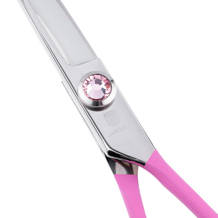 Jargem Curved Scissors - curved grooming scissors with decorative screw