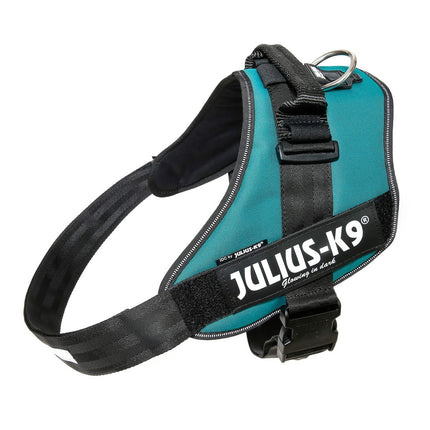 Julius - K9 IDC Powerharness Petrol Green - high-quality harness for dogs, sea green color