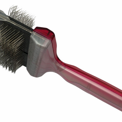 ActiVet Duo Plus UnderCoater 2-in-1 - two brushes in one, dual-sided and flexible brush for removing tangles and undercoat, for long-haired and thick-coated breeds.