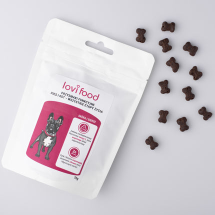 Lovi Food Skin and Coat - Treats for Dogs and Cats, with Omega-3 Fatty Acids, Zinc, and Biotin