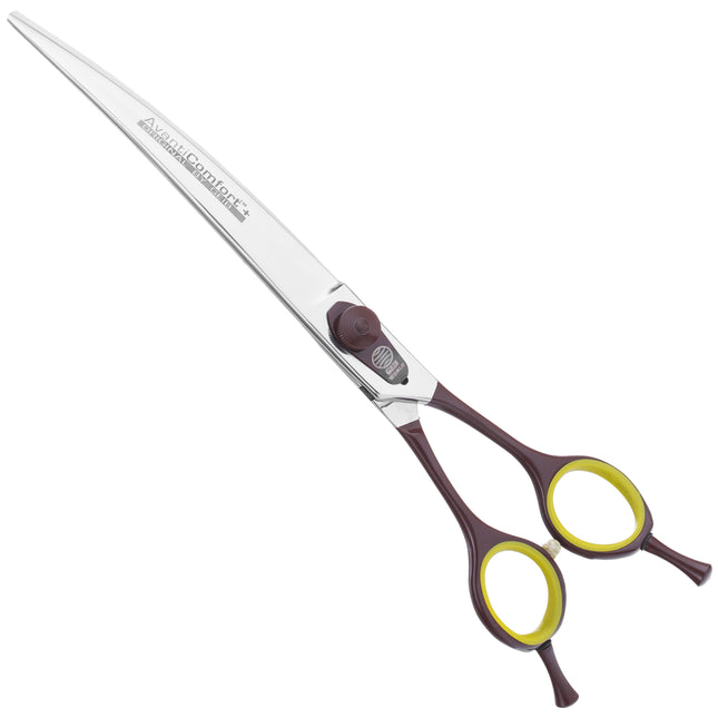 Geib Avanti Comfort Plus EH Scissors - professional scissors with a curved handle and micro-serration - Curved