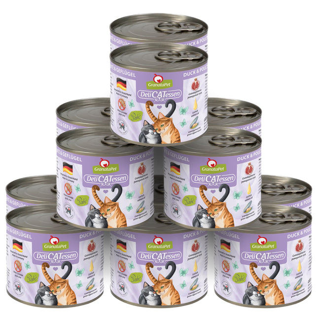 GranataPet DeliCatessen Duck & Poultry - grain-free wet food for cats, duck and poultry