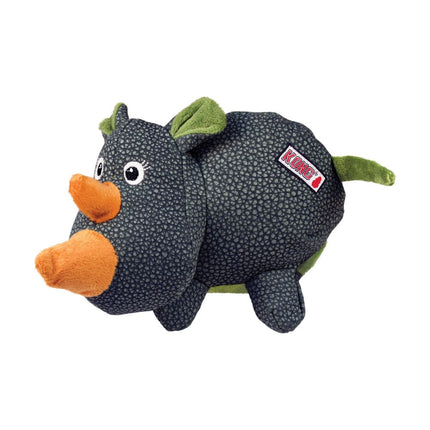 KONG Phatz Rhino - eco-leather dog toy, rhino with squeaker