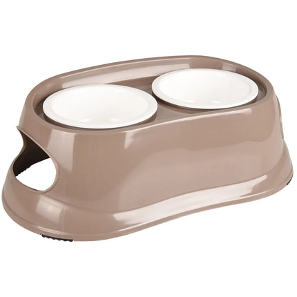 Flamingo Mangi Double Bowl - elevated double bowl for dogs