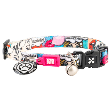 Max&Molly GOTCHA! Smart ID Cat Collar Missy Pop - colorful collar for cats with a smart Tag pendant