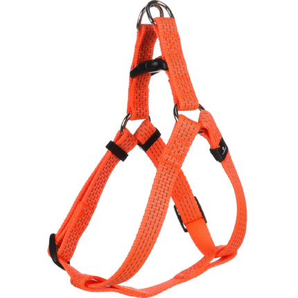 Flamingo Step&Go Ziggi Reflective Harness - neon step-in harness for dogs, buckle with lock