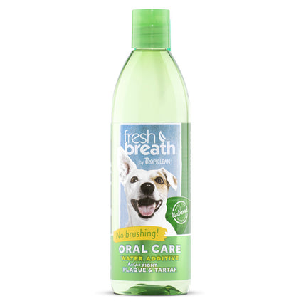 Tropiclean Fresh Breath Water Additive Original - natural water additive for dogs and cats for oral hygiene