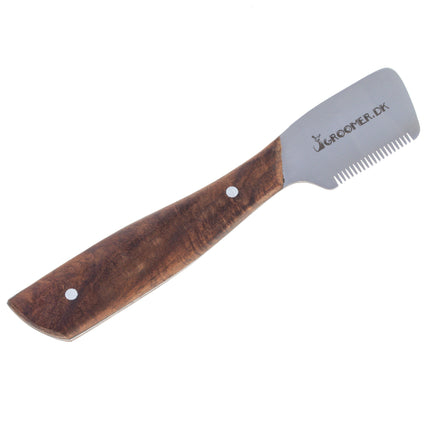 Groomer.dk Danish Classic Left Knife - classic trimmer with a wooden handle, for left-handed users