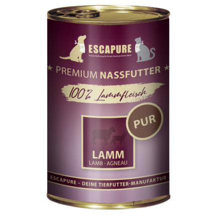 Escapure Lamb Pure - wet food for dogs and cats, 100% lamb