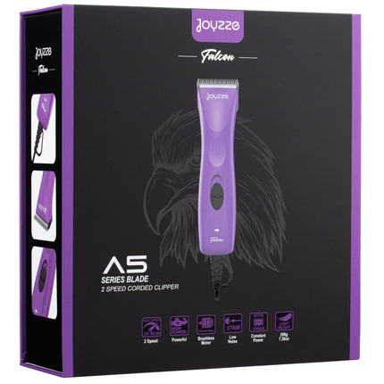 Joyzze Falcon Corded Clipper - ultra-lightweight and quiet corded clipper with a running blade, purple