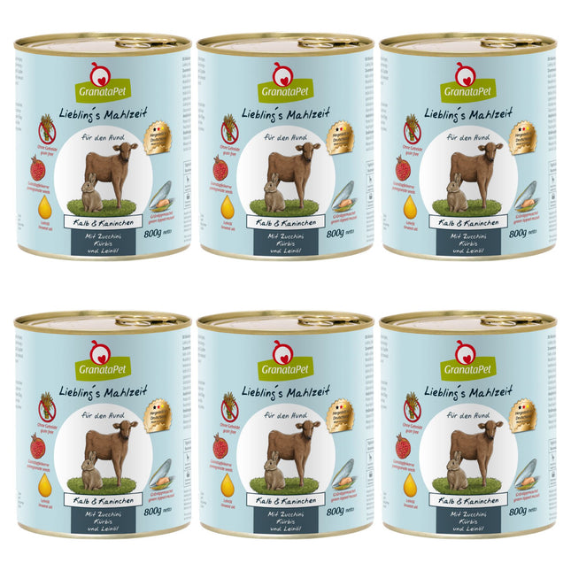 GranataPet Veal & Rabbit - grain-free wet food for dogs, veal and rabbit