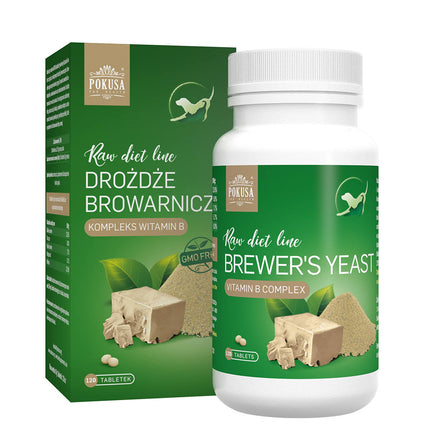 Pokusa RawDiet Brewer's Yeasts 120tbl. - brewer's yeast for dogs and cats, dietary supplement improving the condition of the nervous system, immune system, and skin.