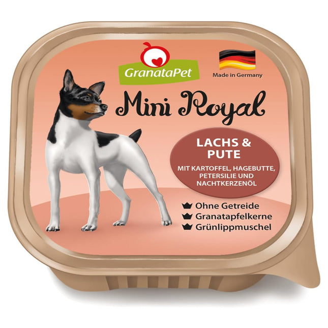 GranataPet Mini Royal & Turkey - grain-free wet food for small breed dogs, salmon and turkey