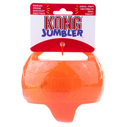 KONG Jumbler Ball L/XL - very large squeaky ball for dogs, with handles