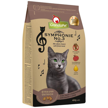 GranataPet Symphonie - grain-free dry food for cats, ostrich