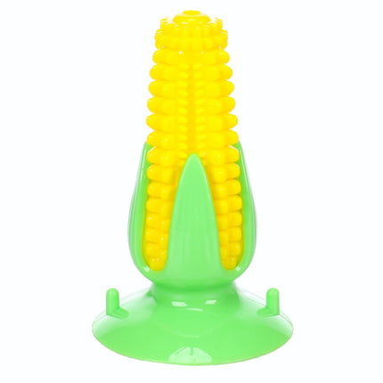 Flamingo Bruco Corn - dental chew toy for dogs with a suction cup and squeaker, corn cob