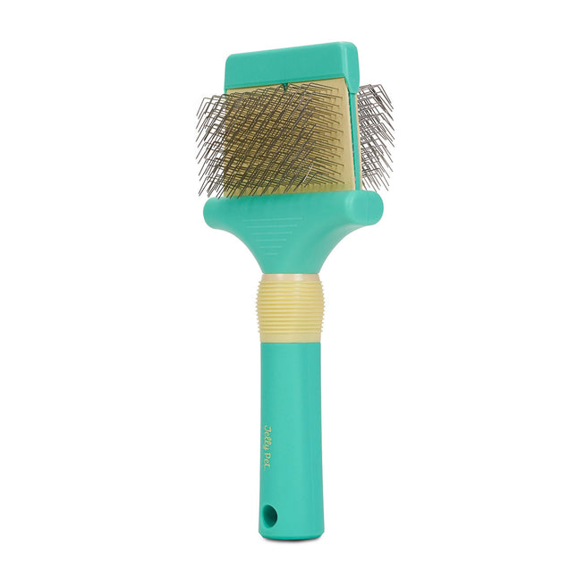 Jelly Pet Double-Sided Flexible Slicker Brush - double-sided, flexible grooming brush for large dogs