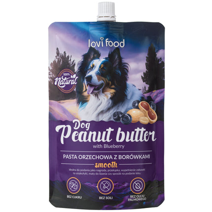 Lovi Food Peanut Butter with Blueberry - nut butter for dogs and cats, with blueberries