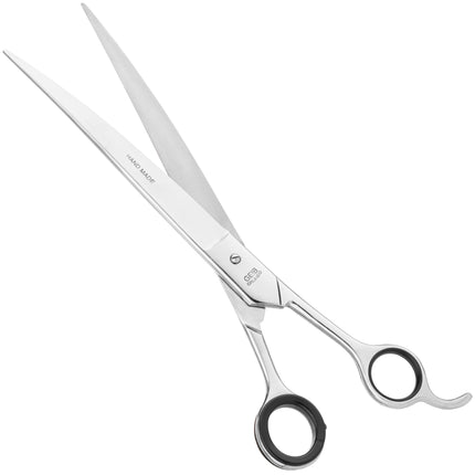 Geib Gator 88 Curved Scissors - sturdy curved grooming scissors with wide blades and micro-serration