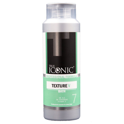 True Iconic Texture V Bath - shampoo for enhancing the volume of coarse, curly fur with abundant undercoat, concentrate 1:7