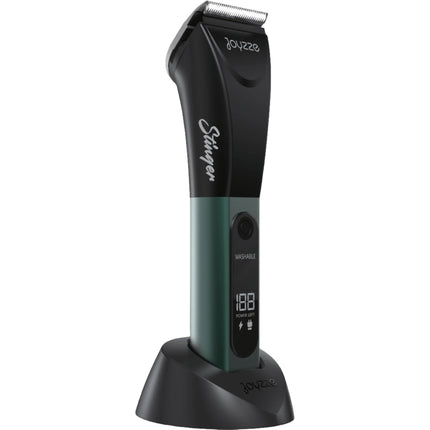 Joyzze Green Stinger 5-in-1 Clipper - wireless grooming clipper with adjustable blade and LCD display