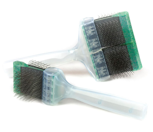 ActiVet Diamond Soft Brush - soft, double-sided, flexible brush for breeds with little undercoat or for long/silky hair, needles