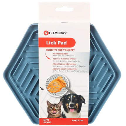 Flamingo Lick Pad Bean - licking mat for dogs and cats, stress-relief