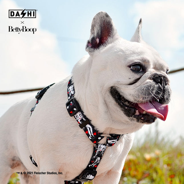 Dashi Classy Betty Back Harness - adjustable guard harness for dogs, Betty Boop pattern