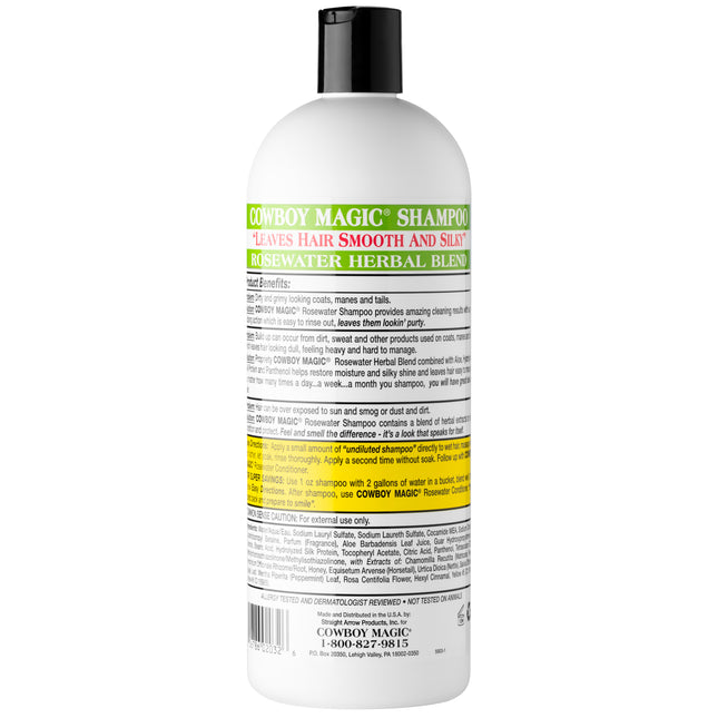 Cowboy Magic Rosewater Shampoo - universal shampoo for all types of coats for dogs and horses