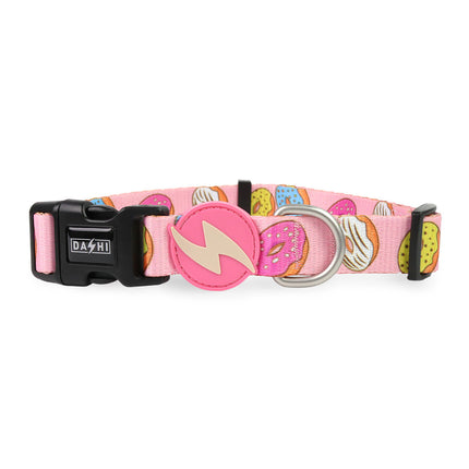 Dashi Donut Collar - colorful dog collar, donut pattern