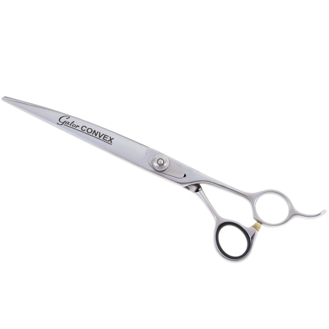 Geib Gator Convex Scissors - professional scissors made from Japanese stainless steel, featuring a single-sided micro-grind and convex blades - Curved