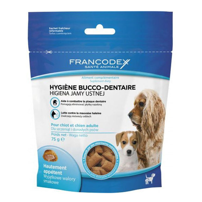 Francodex Oral Hygiene - Treat for Tartar and Plaque Control for Puppies and Dogs