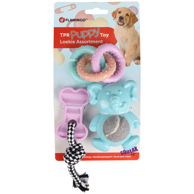 Flamingo Puppy Toys - toys for puppies