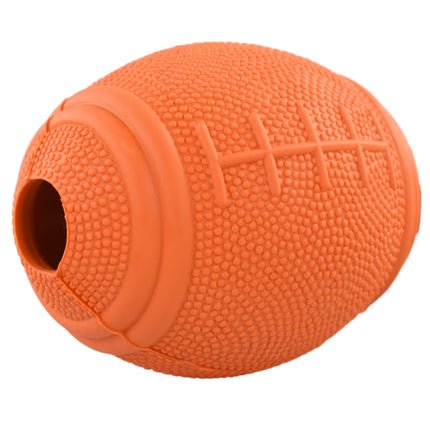 Flamingo American Football - dog toy, ball with a treat opening