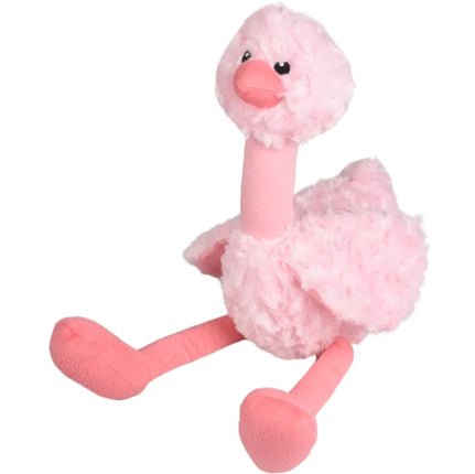 Flamingo Plush Emu Toy - large, plush squeaky toy for dogs