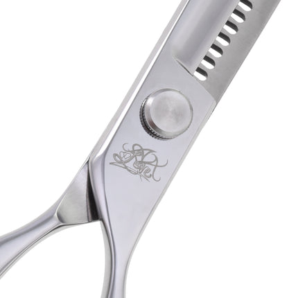 P&W AA Love Curved Chunker - professional curved thinning shears with micro-serration, 32 teeth