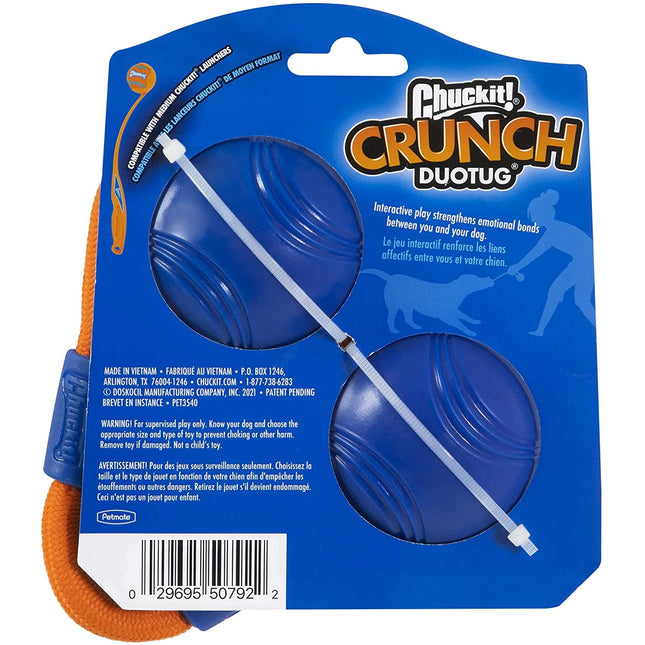 Chuckit! Crunch Duo Tug - tug toy for dogs with two squeaky balls