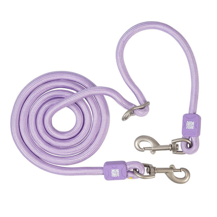 Max&Molly Rope Leash Matrix 2.0 200cm Lavender - adjustable rope leash for dogs, purple