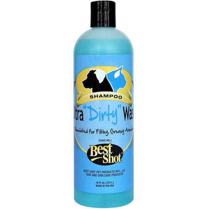 Best Shot Ultra Dirty Wash Shampoo - deep cleansing, efficient shampoo for very dirty dog and cat fur, concentrate 1:24