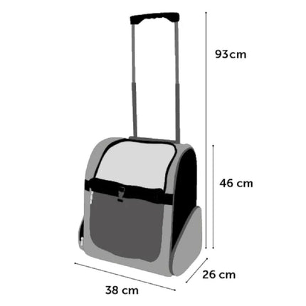 Flamingo Tirza Trolley - wheeled transport bag for dogs and cats, up to 38x26x40/93cm