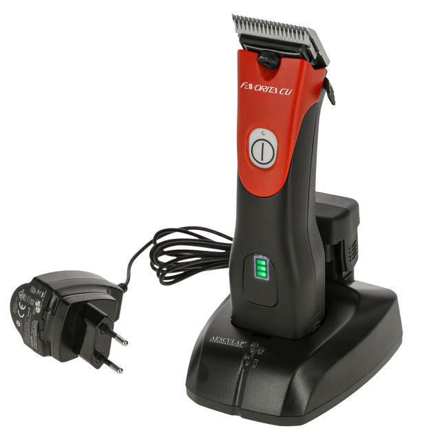 Aesculap Favorita CLi Red - sturdy, cordless clipper with a brushless motor, without blade