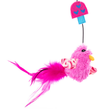 KONG Connects Window Teaser - cat wand with suction cup, feather bird